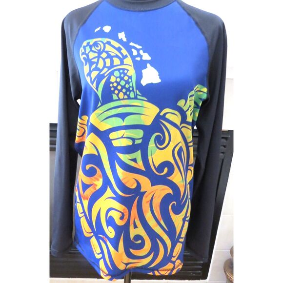 Victory Built Men's Sea Turtle Rash Guard  large  EUC  made in the U.S.A. - Picture 4 of 6